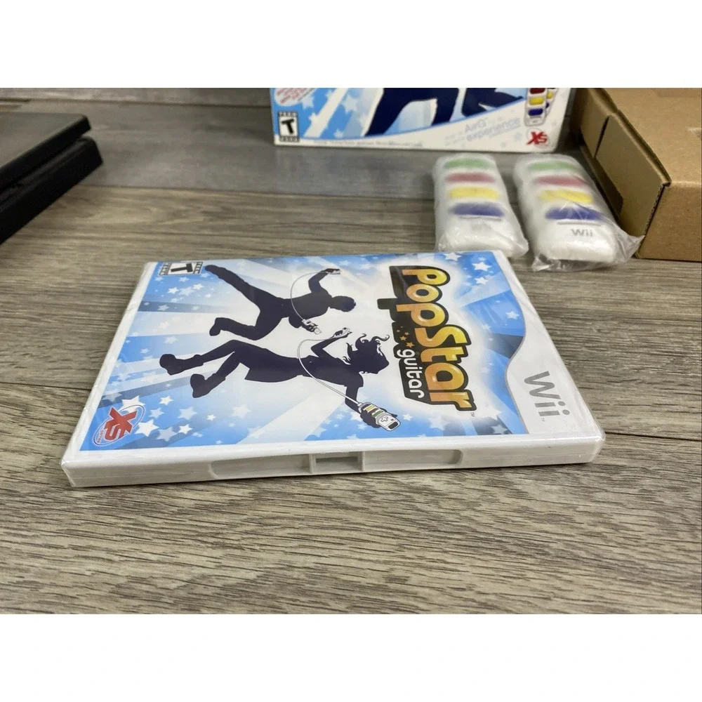 PopStar Guitar /w AirGs Nintendo Wii 2008 New Open Box